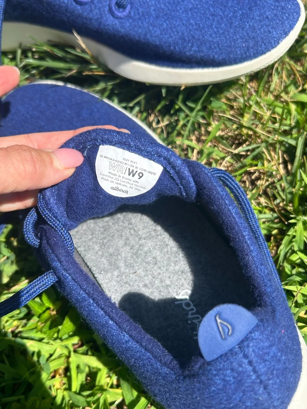 Allbirds Wool Runners Hazy Cobalt Merino Wool NWOT Sneakers size 9
